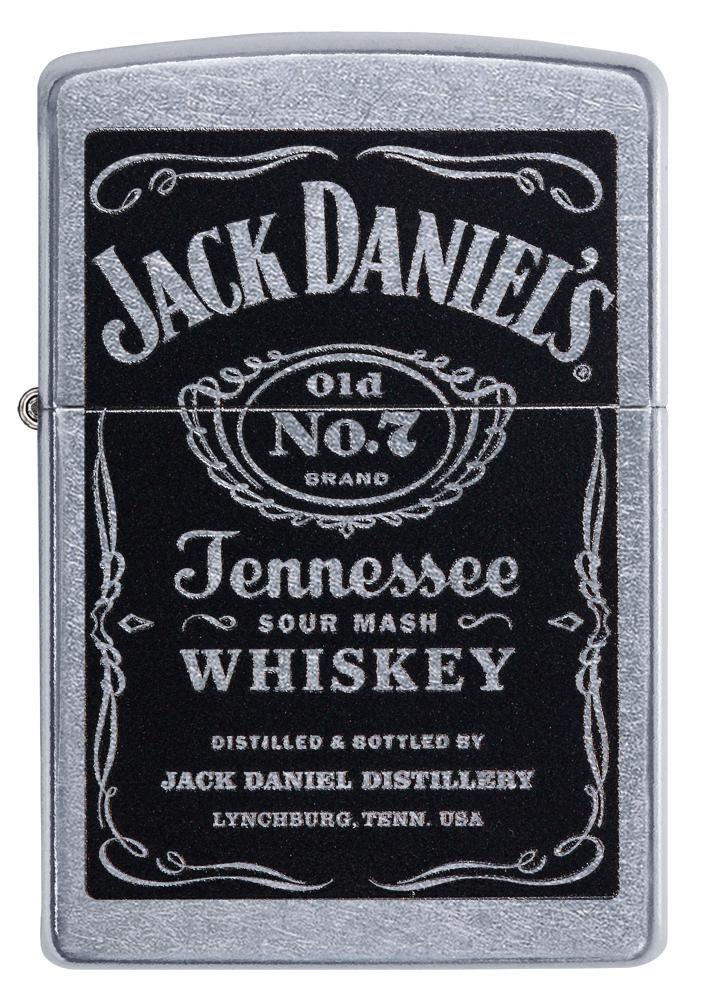 Zippo Jack Daniel's Tennessee Whiskey Label Street Chrome Pocket Lighter Zippo